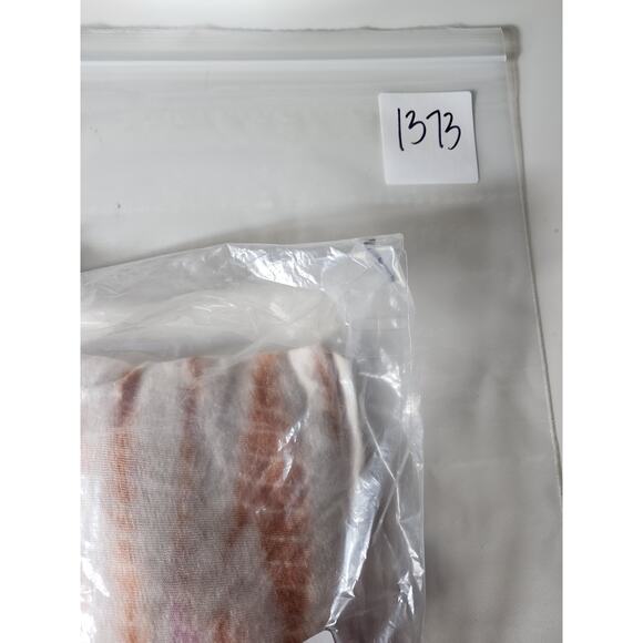 YOUNG FABULOUS & BROKE Pink Orange Short Sleeve 100% Linen Tie Dye Tee SZ S - Picture 7 of 7